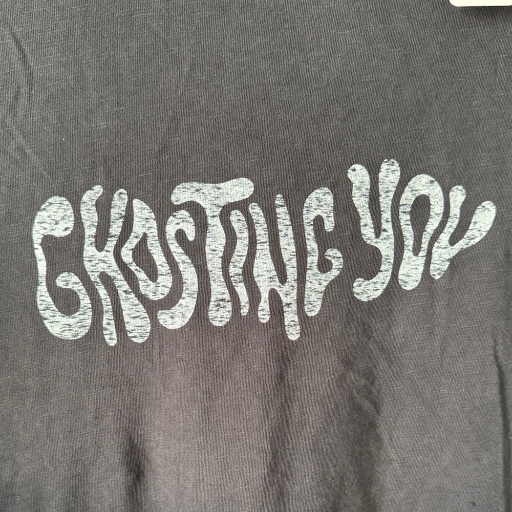 NWT Aerie “Ghosting You” Graphic Tee – Washed Black, Size M - Picture 5 of 10